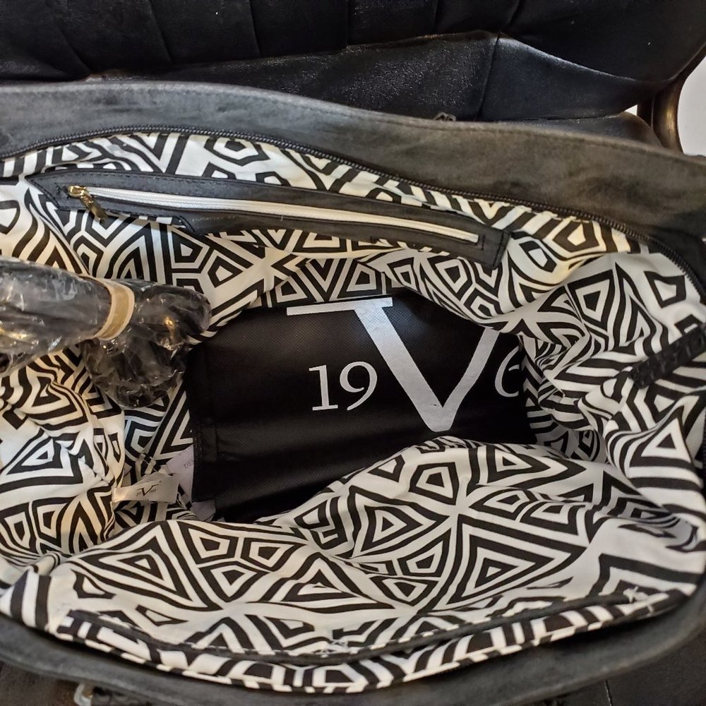 New Versace V1969 Evangeline Blk faux Leather Bag - Picture 4 of 4
